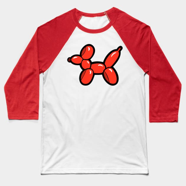 Balloon Animal Red Dog Baseball T-Shirt by evannave